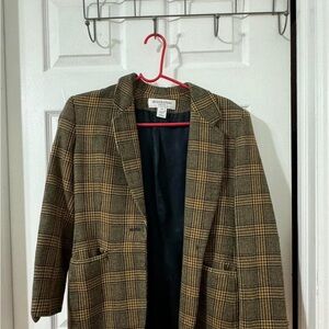 Brown Plaid Blazer